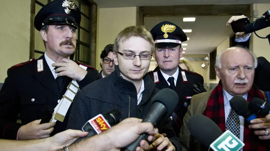 Foto LaPresse.FOTO DI REPERTORIO.30/04/2014.Omicidio Garlasco, riaperto il processo......Spada / Lapresse.09-04-2014 Milano.cronaca .Tribunale di Milano .Delitto di Galasco : si apre il processo di appello bis con rito abbreviato a carico di Alberto Stasi , a quasi sette anni dall'omicidio di Chiara Poggi..nella foto: Alberto Stasi .