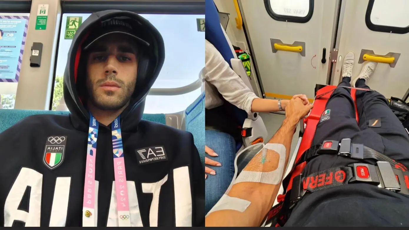 Tamberi prima le foto dall'ospedale con la flebo poi il selfie: “Ci sarò”. I medici della Fidal: “Può gareggiare”